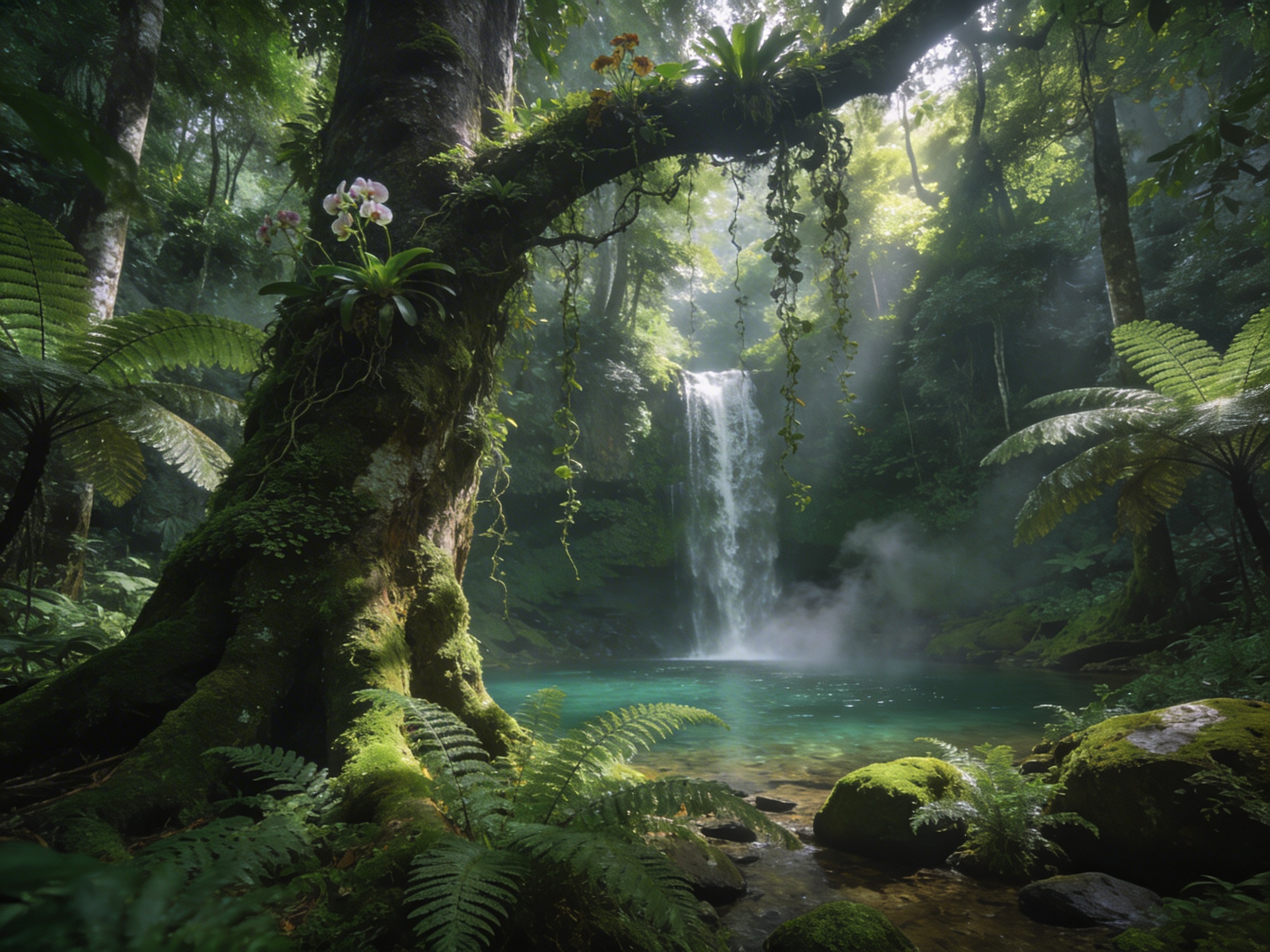 Национальный парк Янтарная гора: тропический лес, водопад и папоротники