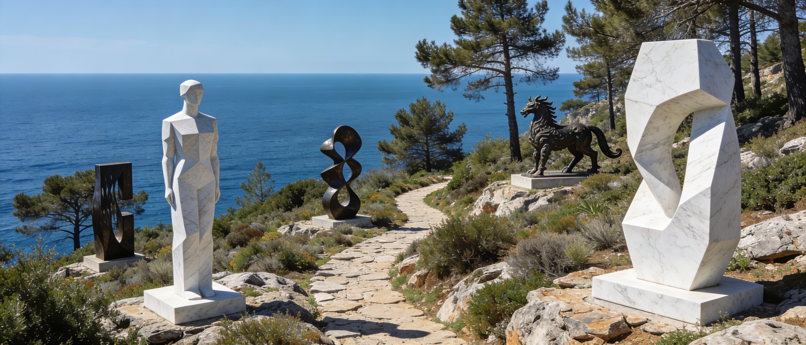 Парк скульптур Айя-Напы: современные скульптуры на фоне моря