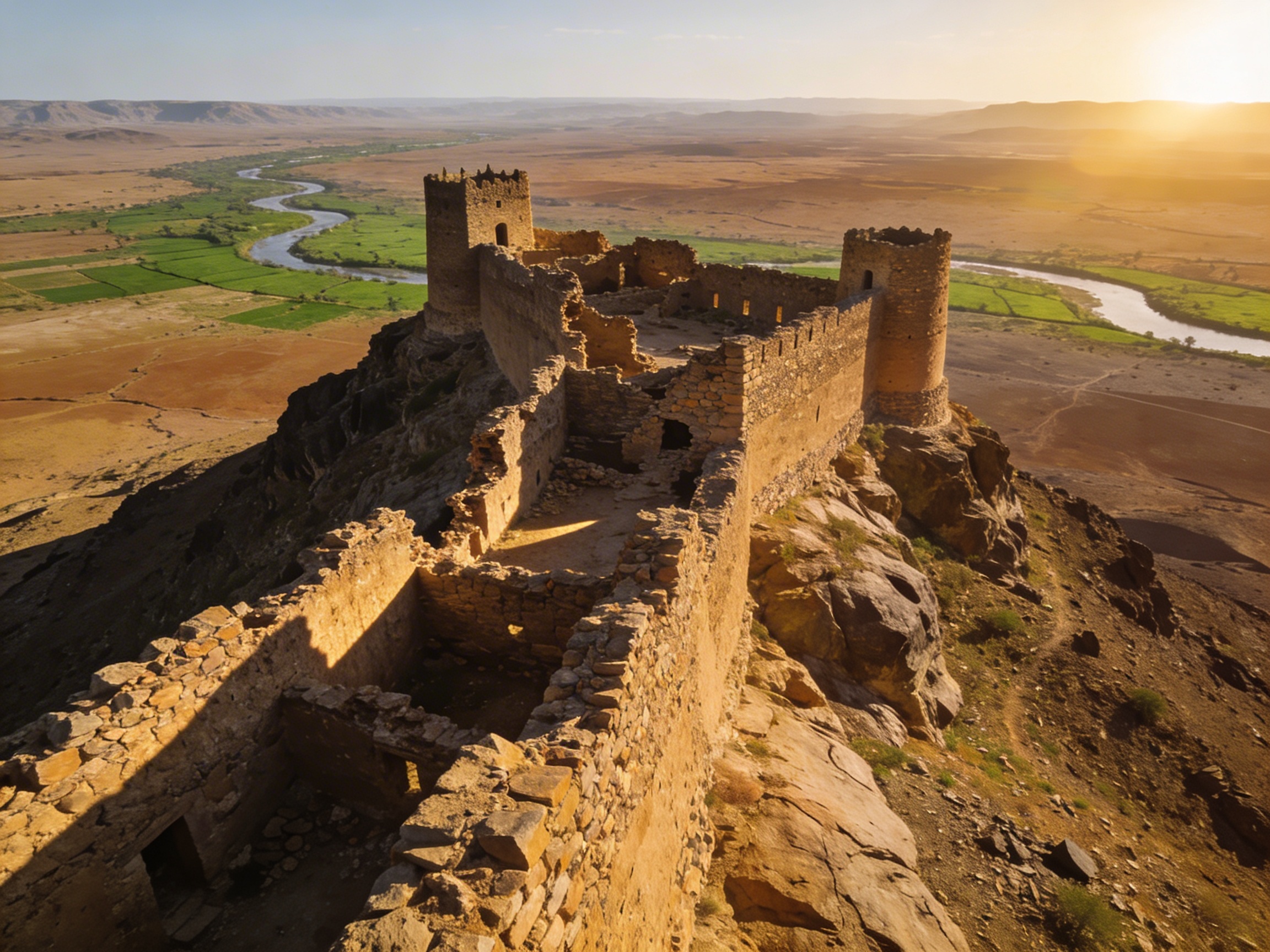 Крепость Сабур на холме над равнинами Гаш-Барки у Акордата