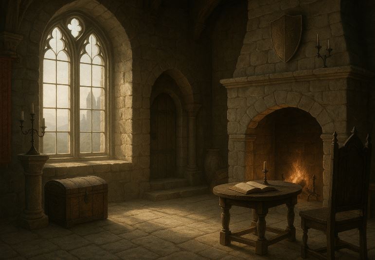 внутри средневекового замка